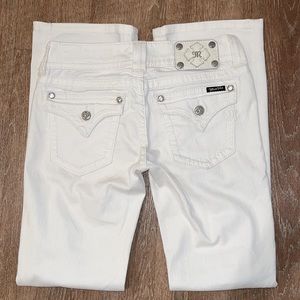 Miss Me Crystal White Boot Cut Jeans ~ Sz. 28